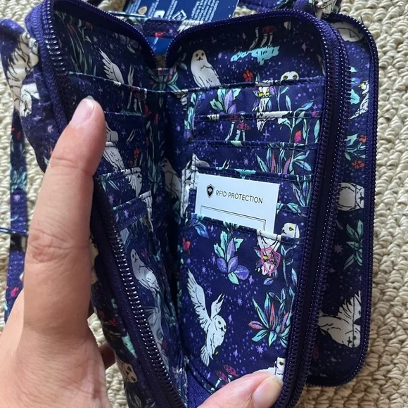 Vera Bradley Blue Crossbody Bag with Owl Pattern - Picture 2 of 4